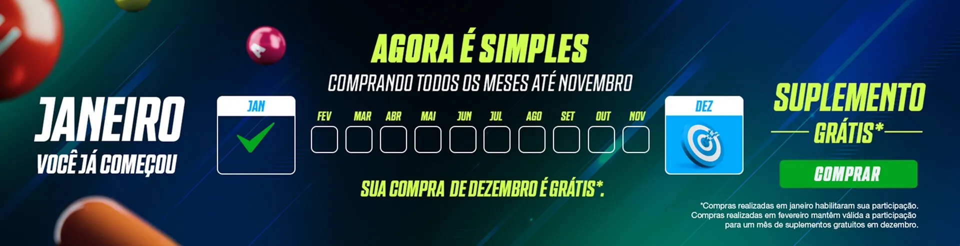 Calendário Suplemento grátis - Growth Supplements